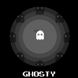 Ghosty game logo.